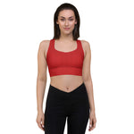 Load image into Gallery viewer, Fire Red Longline Sports Bra

