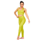Load image into Gallery viewer, Lime Green Longline Sports Bra
