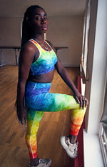Load image into Gallery viewer, Rainbow Padded Sports Bra

