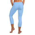 Load image into Gallery viewer, Sky Blue Low Waist Capri
