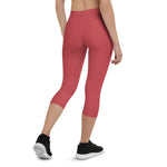 Load image into Gallery viewer, Strawberry Red Low Waist Capri
