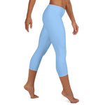Load image into Gallery viewer, Sky Blue Low Waist Capri
