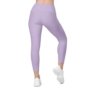Orchid Fedora High Waisted Crossover Leggings with Pockets