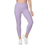 Load image into Gallery viewer, Orchid Fedora High Waisted Crossover Leggings with Pockets
