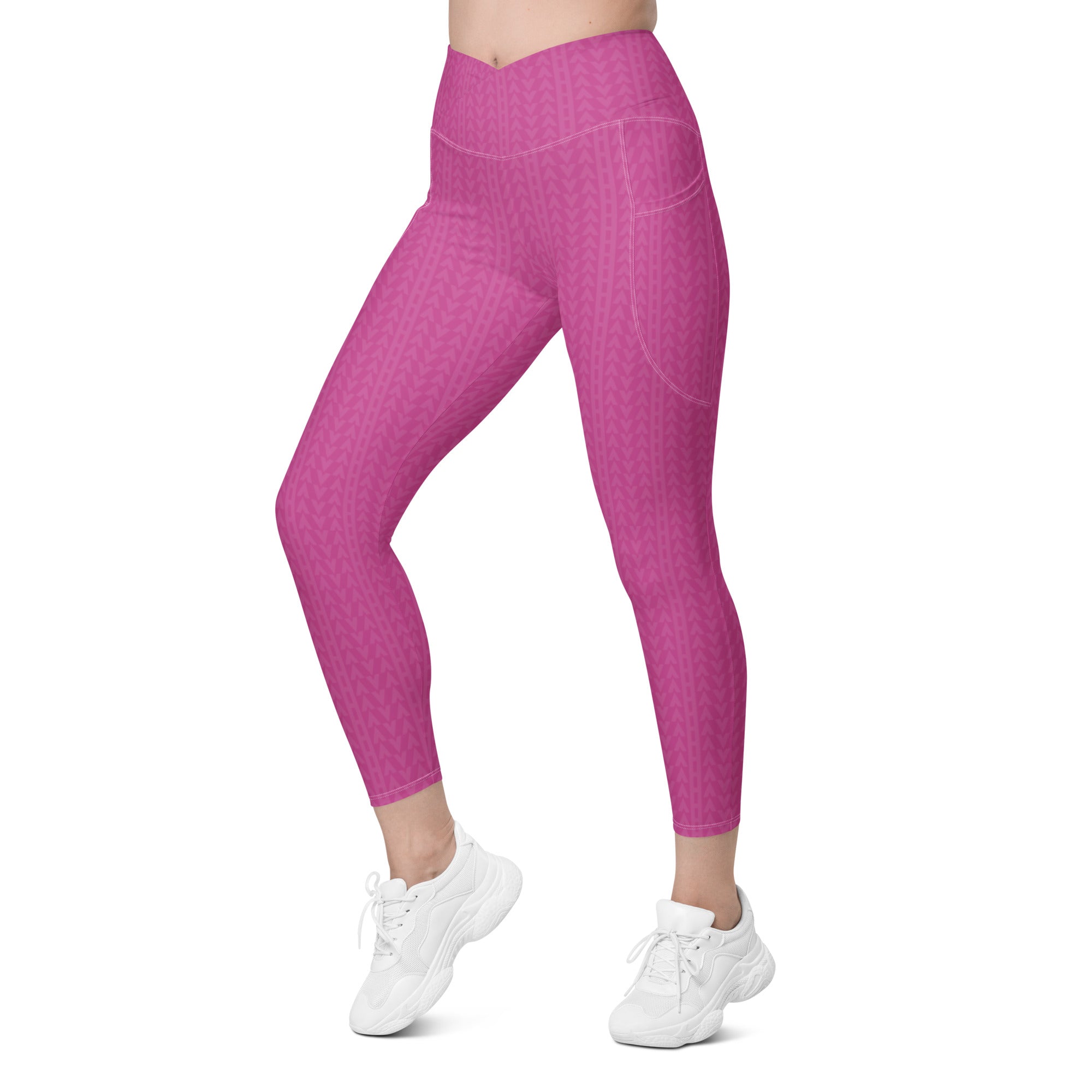 Rose Zing High Waisted Crossover Leggings with Pockets