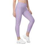 Load image into Gallery viewer, Orchid Fedora High Waisted Crossover Leggings with Pockets
