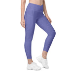 Load image into Gallery viewer, Lavender Bloom High Waisted Crossover Leggings with Pockets
