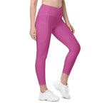 Load image into Gallery viewer, Rose Zing High Waisted Crossover Leggings with Pockets
