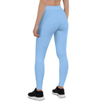 Load image into Gallery viewer, Sky Blue Low Waist Leggings
