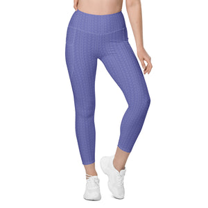 Lavender Bloom High Waisted Leggings with Pockets