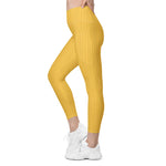 Load image into Gallery viewer, Daffodil Yellow High Waisted Leggings with Pockets
