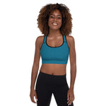 Load image into Gallery viewer, Aegean Blue Padded Sports Bra
