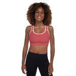 Load image into Gallery viewer, Strawberry Red Padded Sports Bra
