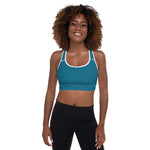 Load image into Gallery viewer, Aegean Blue Padded Sports Bra
