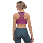 Load image into Gallery viewer, Hibiscus Purple Sports Bra

