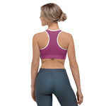 Load image into Gallery viewer, Hibiscus Purple Sports Bra
