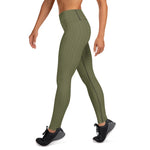 Load image into Gallery viewer, Olive Green High Waist Leggings
