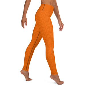 Tiger Orange High Waist Yoga Leggings