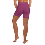 Load image into Gallery viewer, Hibiscus Purple High Waist Shorts
