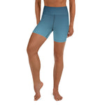 Load image into Gallery viewer, Arctic Sky Ombre High Waist Shorts - HAVAH
