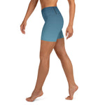 Load image into Gallery viewer, Arctic Sky Ombre High Waist Shorts - HAVAH
